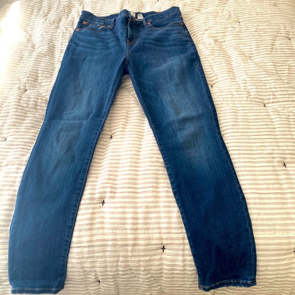 JCrew 9” High Rise Toothpick Skinny Jeans